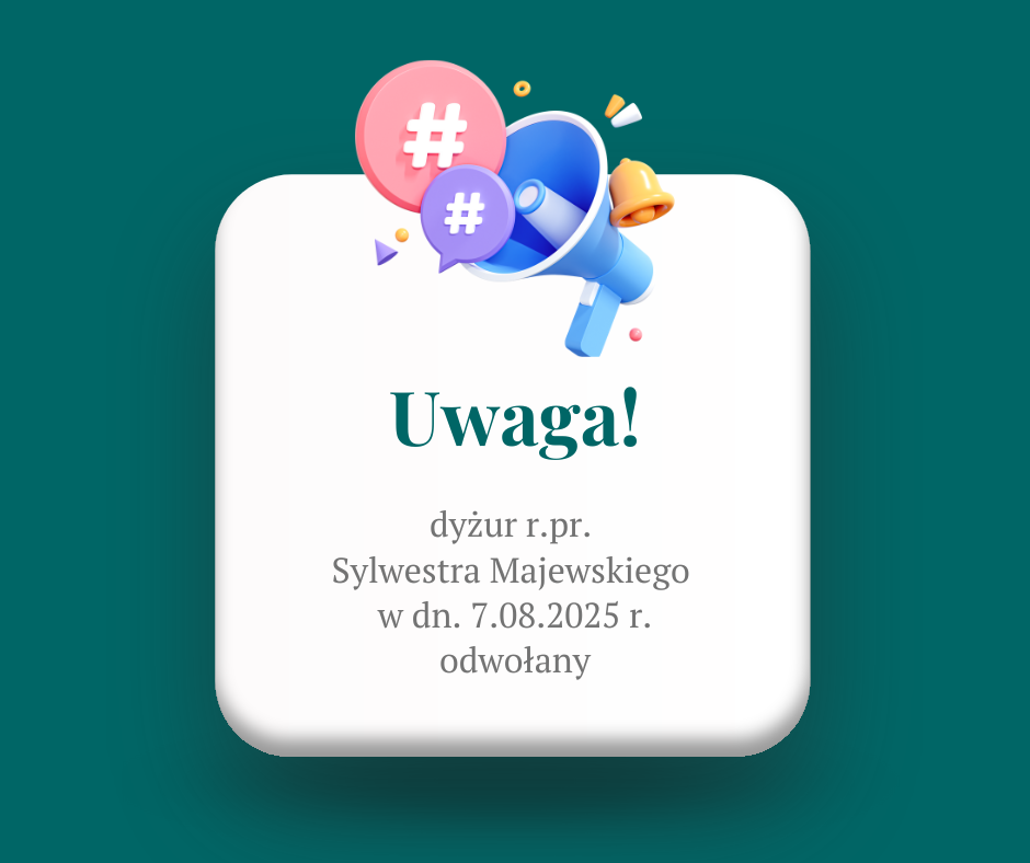 zmiana w dyżurze radcy prawnego
